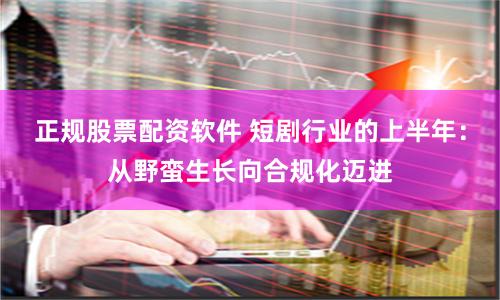 正规股票配资软件 短剧行业的上半年：从野蛮生长向合规化迈进